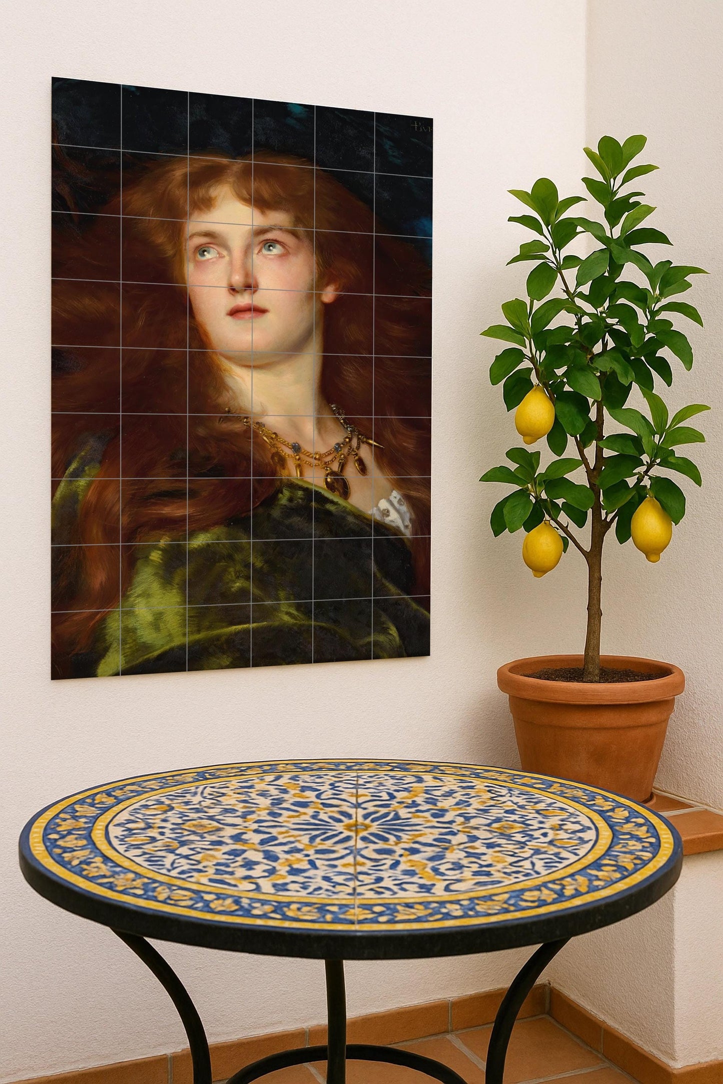 The beauty of woman: ceramic mural that celebrates grace and timeless femininity