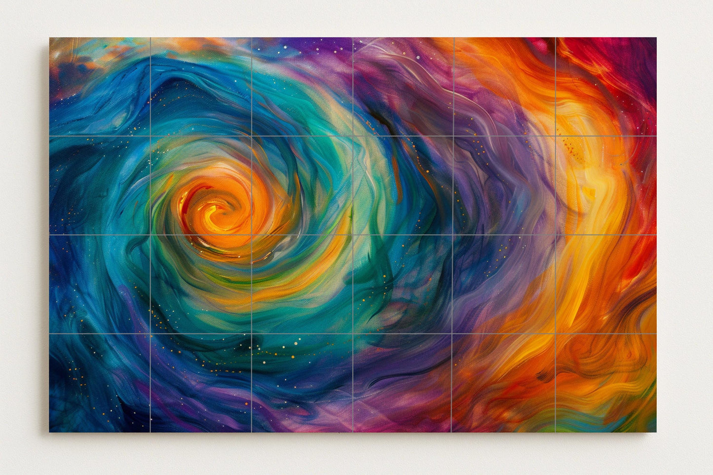 Chakra spiral mural • Energy-flowing tile wall art • Healing color decor • Meditation vortex panel • Yoga balance ceramic • Aura harmony scene