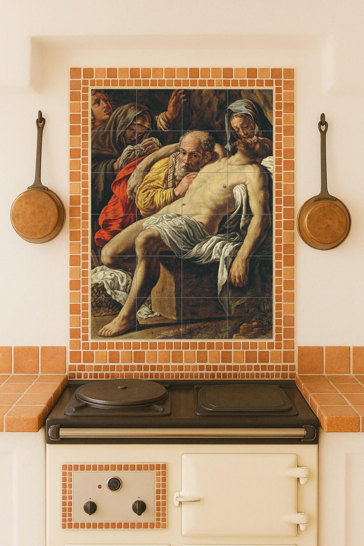 Andrea Mantegna's Lamentation over the Dead Christ: a Renaissance ceramic mural depicting sacred grief and human devotion