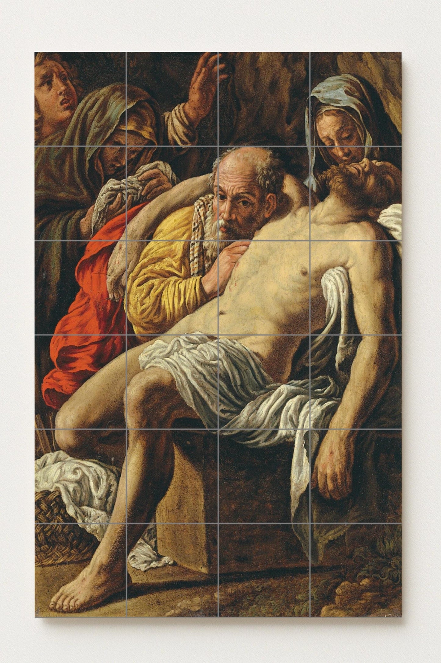 Andrea Mantegna's Lamentation over the Dead Christ: a Renaissance ceramic mural depicting sacred grief and human devotion