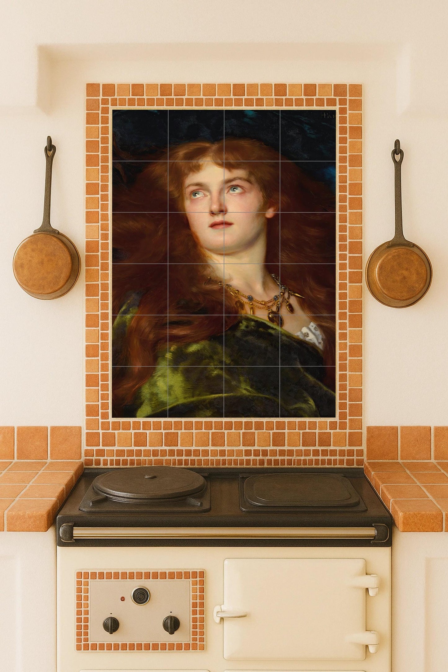 The beauty of woman: ceramic mural that celebrates grace and timeless femininity