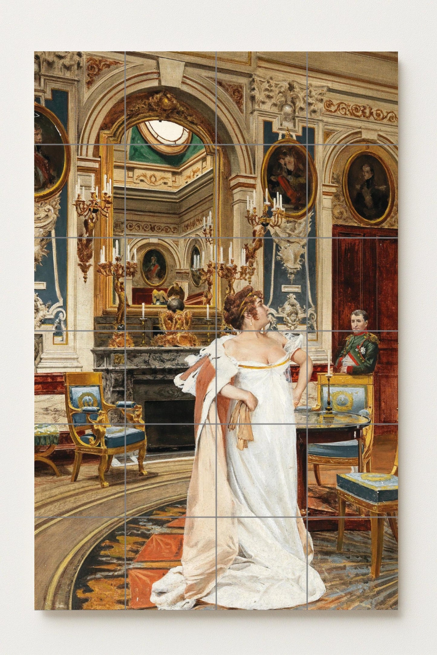 Napoleon and Josephine – Ceramic mural reproduction of Oskar Rex's historical masterpiece in its imperial splendor