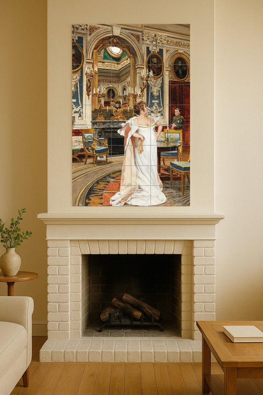 Napoleon and Josephine – Ceramic mural reproduction of Oskar Rex's historical masterpiece in its imperial splendor