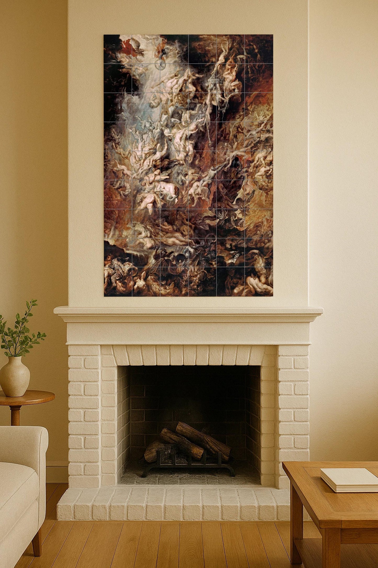 The Fall of the Damned – Ceramic mural by Peter Paul Rubens / Baroque masterpiece of divine judgment and dramatic movement
