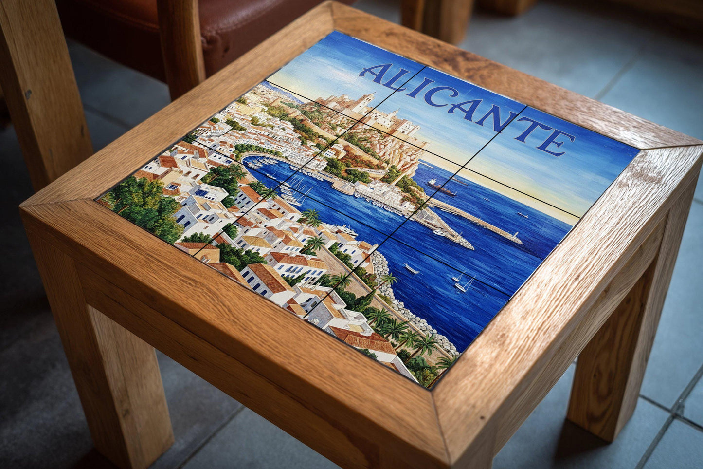 Ceramic Mural of Alicante – Santa Bárbara Castle and Mediterranean Port / Mural Art of the Costa Blanca